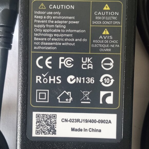 AC Adapter (J) Model SK90B190400, Input 100-240V 50/60Hz 1.6A Output 19V~4A HP - Picture 4 of 4